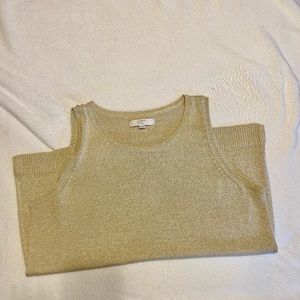 Loft Gold Sleeveless Sweater